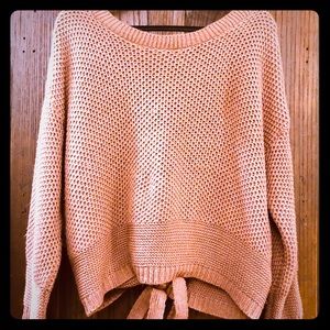 SOLD Express Lace-Up Split-Back Sweater